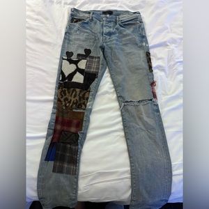 AMIRI PATCHED DENIM